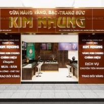 Thiết kế cửa hàng vàng bạc trang sức Kim Nhung